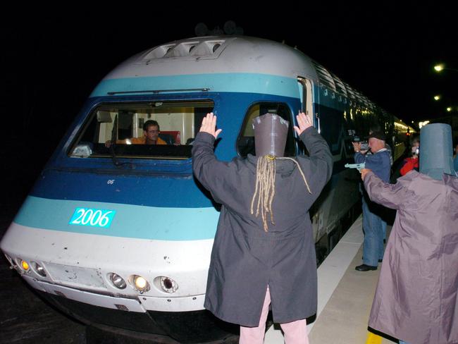 Scenes at the Lismore train station in 2004 when the last XPT ran.