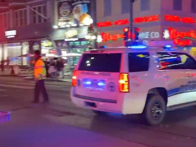 10 dead and 30 injured when a car plows into a crowd on Bourbon Street in New Orleans in Louisiana on New Years Day 2025 image courtesy of BNO News