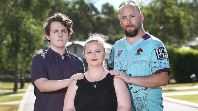 Brock Bradford 18, Narelle O'Brien and Darren O'Brien will be holding a candlelight vigil in honour of Teresa Bradford, on Wednesday. Picture Glenn Hampson