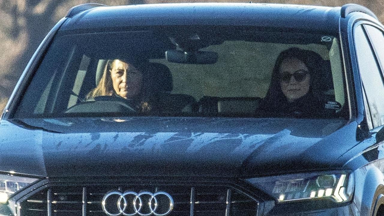 Carole Middleton was spotted driving a car with the Princess of Wales in the passenger seat in Windsor. Pictured: Backgrid