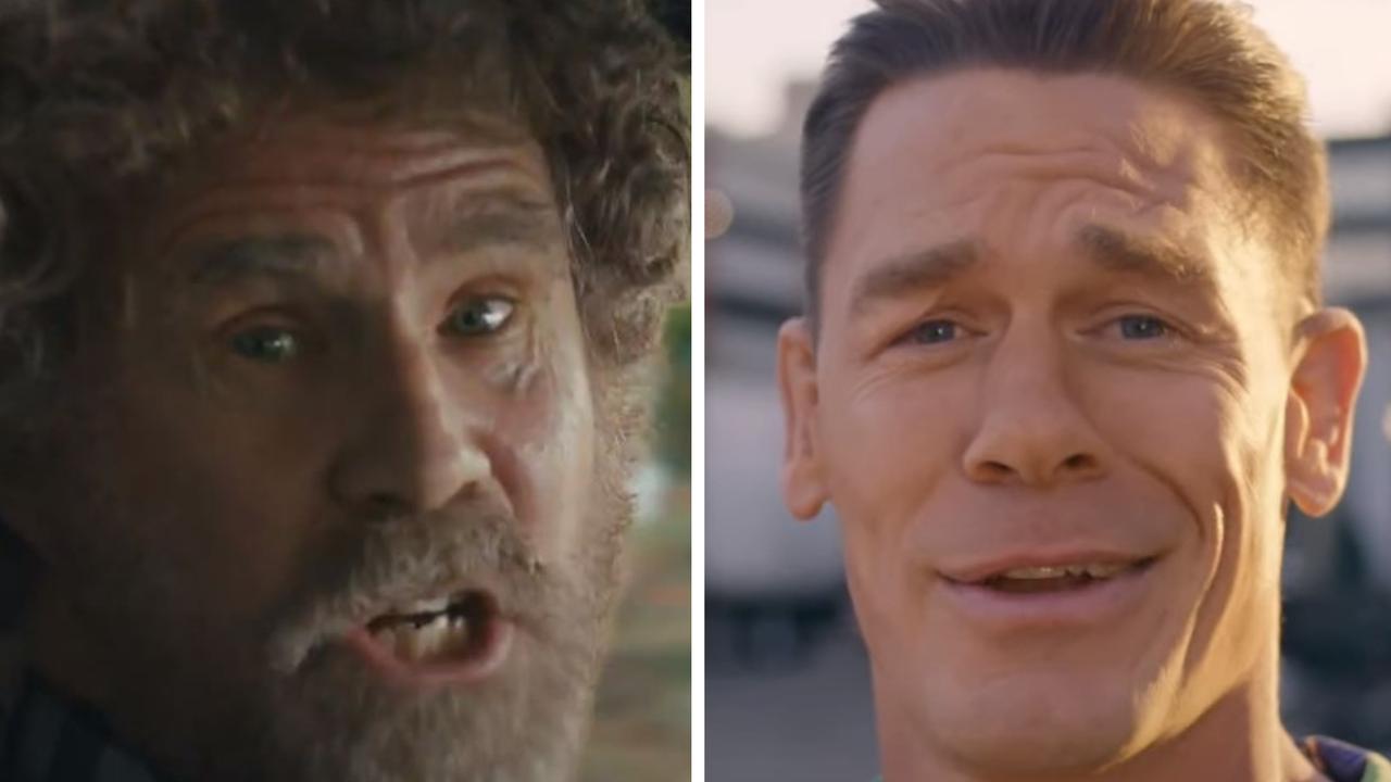 Will Ferrell and John Cena are two superstars appearing in Super Bowl commercials this year.