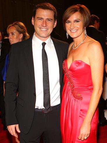 Karl Stefanovic and now ex-wife Cassandra Thorburn. Picture: Scott Barbour/Getty Images