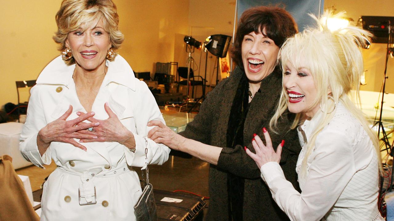 Jane Fonda, Lily Tomlin and Dolly Parton. Picture: Kevin Winter/Getty Images