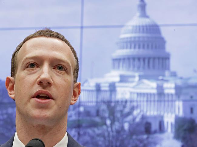 Mr Zuckerberg said the company was beginning to contact users whose data was breached by Cambridge Analytica — and that he was one of them. Picture: Chip Somodevilla/Getty Images/AFP