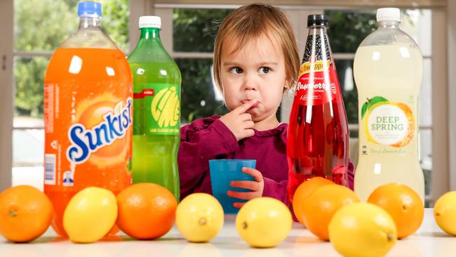 Fruit flavoured soft drinks are duping families into thinking they're healthier. Picture: Tim Carrafa