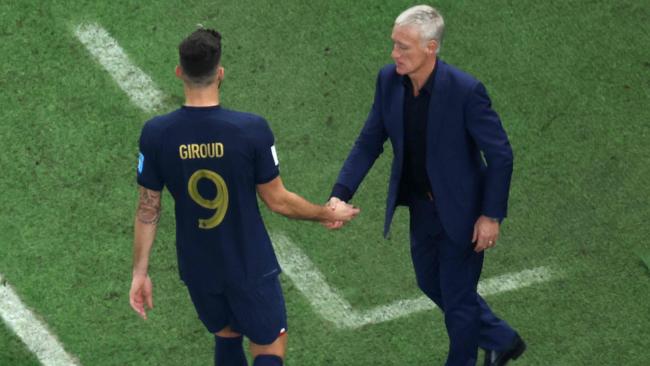 Olivier Giroud was subbed out before halftime.