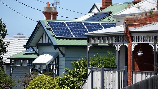 Solar panels one of the most popular ways of adding energy efficny to a home. (AAP Image/Tracey Nearmy)