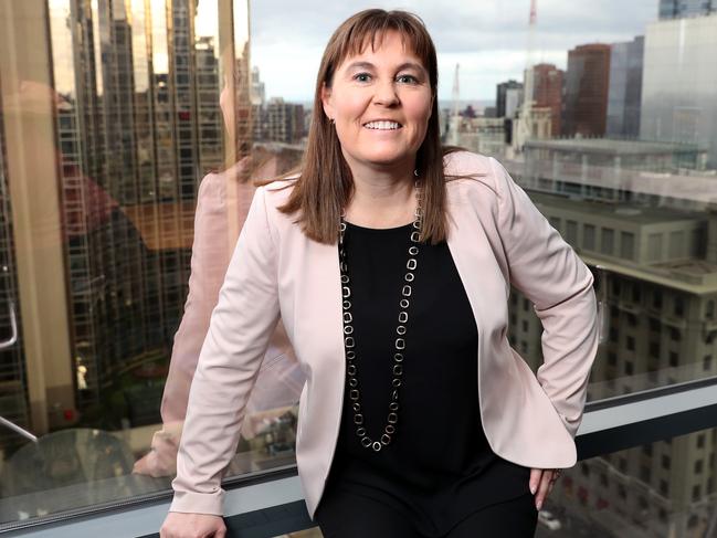 12/08/2019 Bendigo Bank managing director Marnie Baker in Melbourne announcing full year results.Picture: David Geraghty / The Australian.