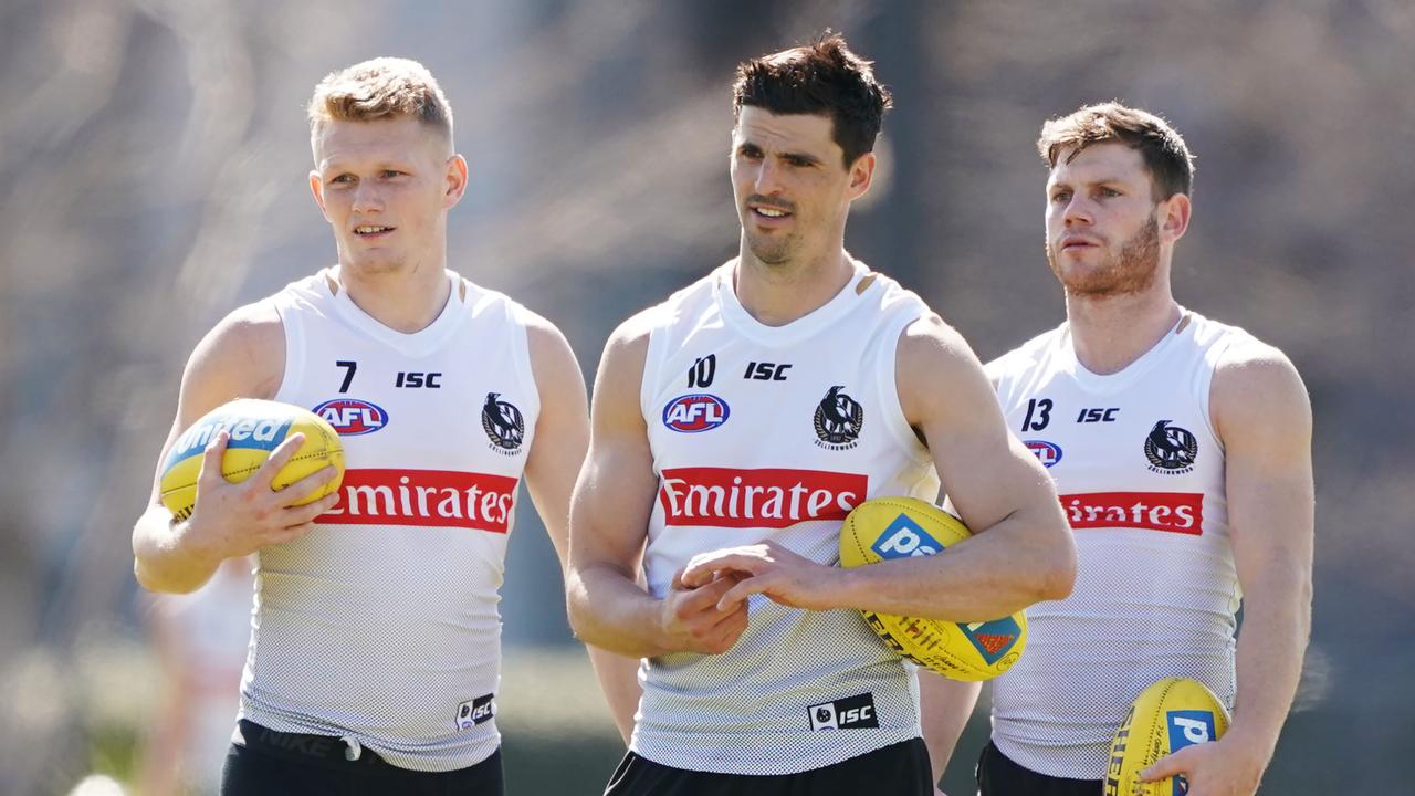 Adam Treloar and Scott Pendlebury will be hoping to improve their finals outputs. Picture: Michael Dodge