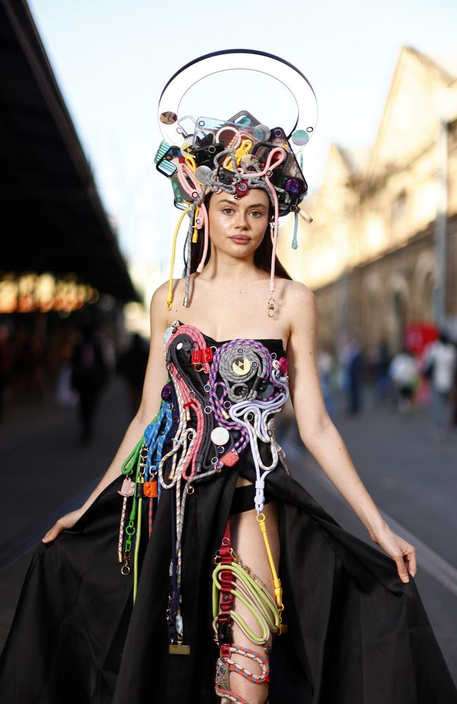 Ava Peterson at Australian Fashion Week 2025 at Carriageworks in Everleigh. Picture: Jonathan Ng
