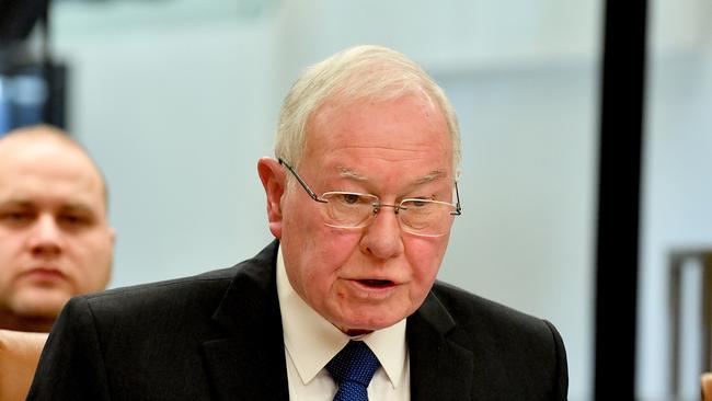 ICAC Commissioner Bruce Lander appears before a Parliamentary Committee in Adelaide. Picture: AAP/Sam Wundke