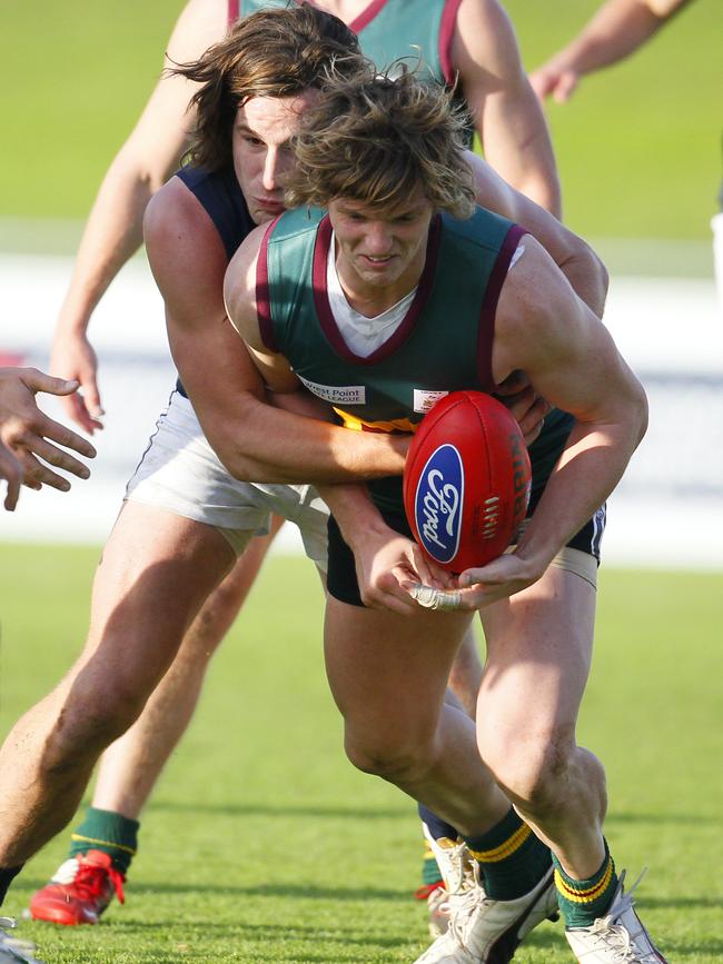 Brody Mihocek playing for the Tassie state side.