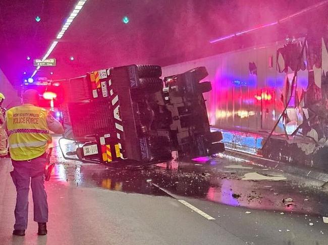 Heavy city-bound traffic is starting to build on the M5. Photo: 9News