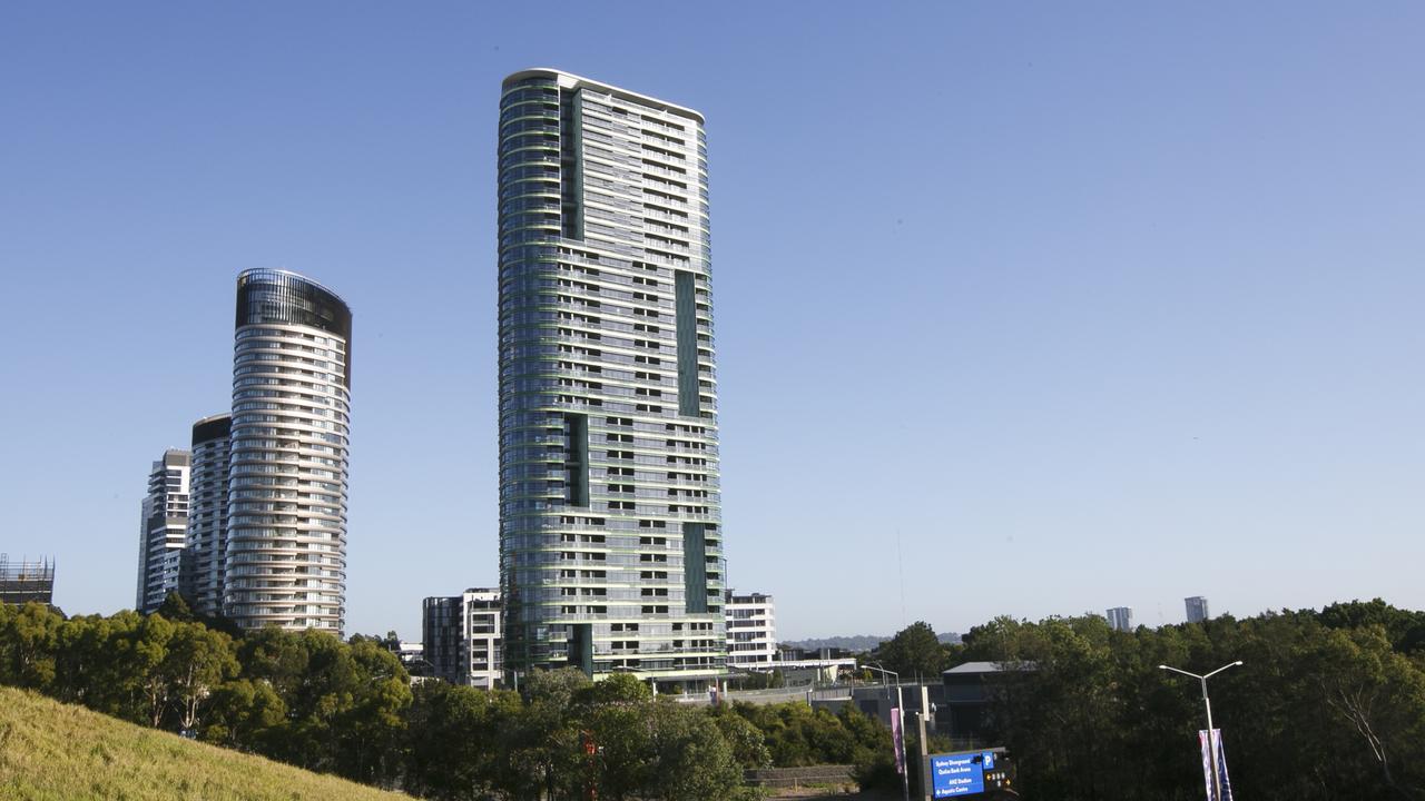 The 36-storey tower is one of the highest in Olympic Park.