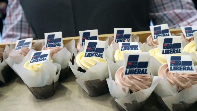 Free cupcakes on offer at the Liberal Party launch. Picture: Gary Ramage