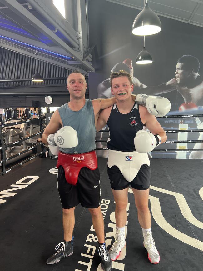 Bo Belbin has been sparring with 19-year-old Hobart amateur Liam McKenzie in preparation for his fight with Nikita Tszyu on March 12 in Sydney. Photo supplied.