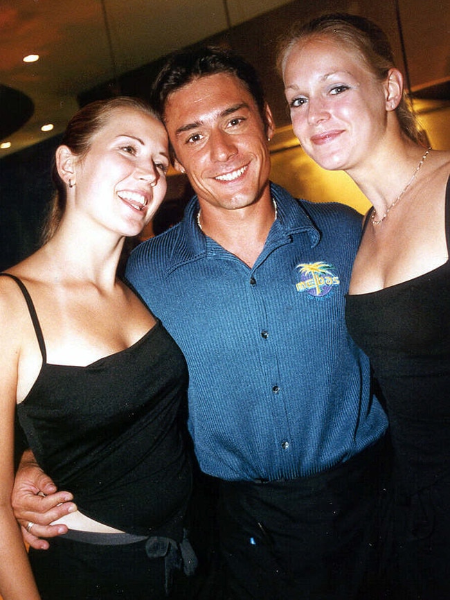 Ingrid Sloots, Vincent Gorce and Clare Burton at Melbas in 1999.