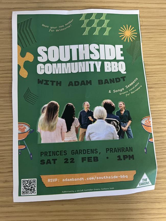 The Greens invitation pamphlet sent to local homes.