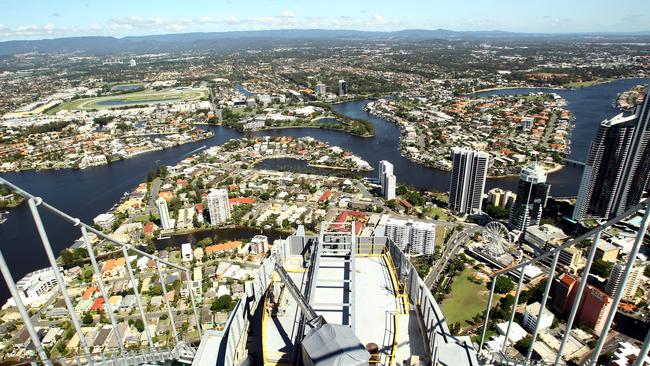  Scenic aerial photos of the Gold Coast from the Skypoint climb — immediately west is the racing precinct and councli’s chambers.