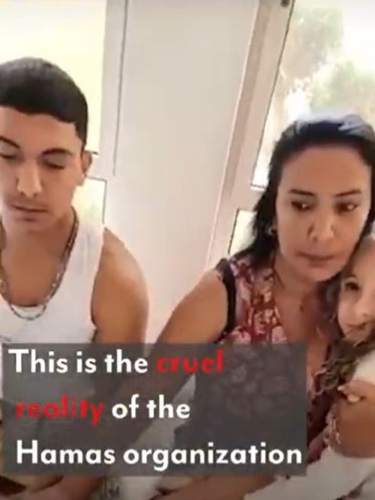 Video of Mayan Zin family who have been abducted by Hamas. Picture: Supplied to Danielle Gusmaroli