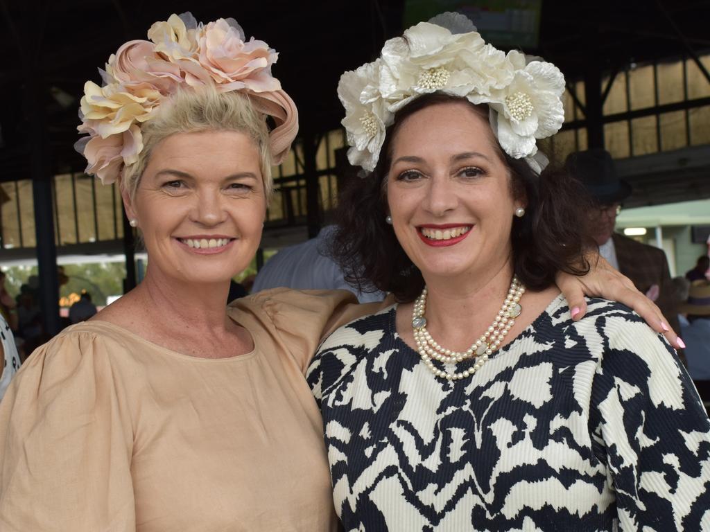 Veronica Walters and Sloane Alexander at The Archer race meeting at Callaghan Park, Rockhampton, on May 7, 2022.