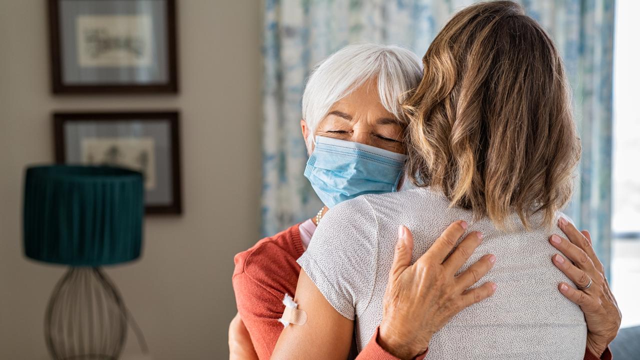 Wearing a face mask protects elderly relatives. Picture Getty Images