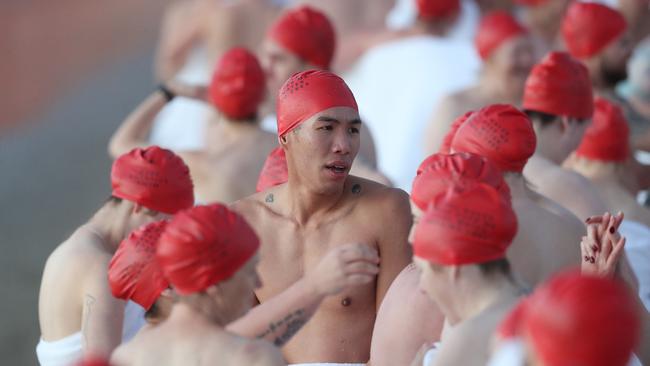 Nude Solstice Swim at Long Beach Sandy Bay as part of Dark Mofo 2022. Picture: Nikki Davis-Jones