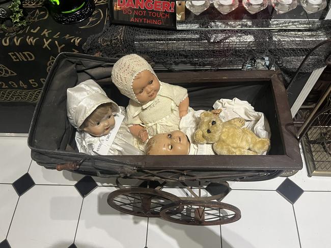 Some of the thousands of dolls at the Haunted Doll Museum in Maryborough.
