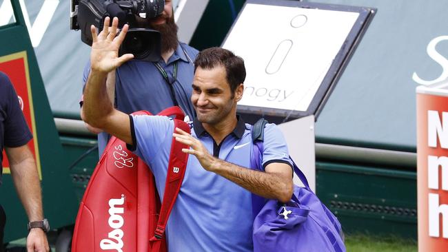 Roger Federer after his win over Mischa Zverev.