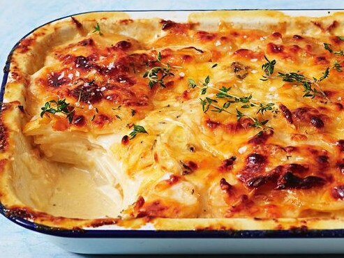 Caramelised potato bake.