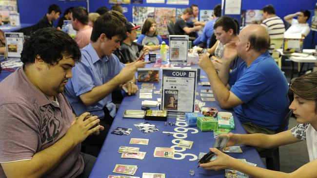 Players at a Pokemon Trading Card tournament at a store in Burwood.