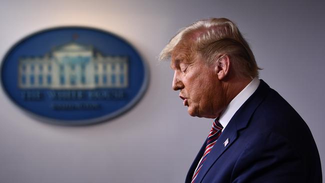 US President Donald Trump speaks in the Brady Briefing Room at the White House in Washington, DC. Picture: AFP