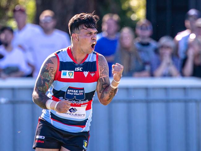 Allen Christensen has recovered from an injured hamstring and will return against Launceston this weekend. Picture: Linda Higginson