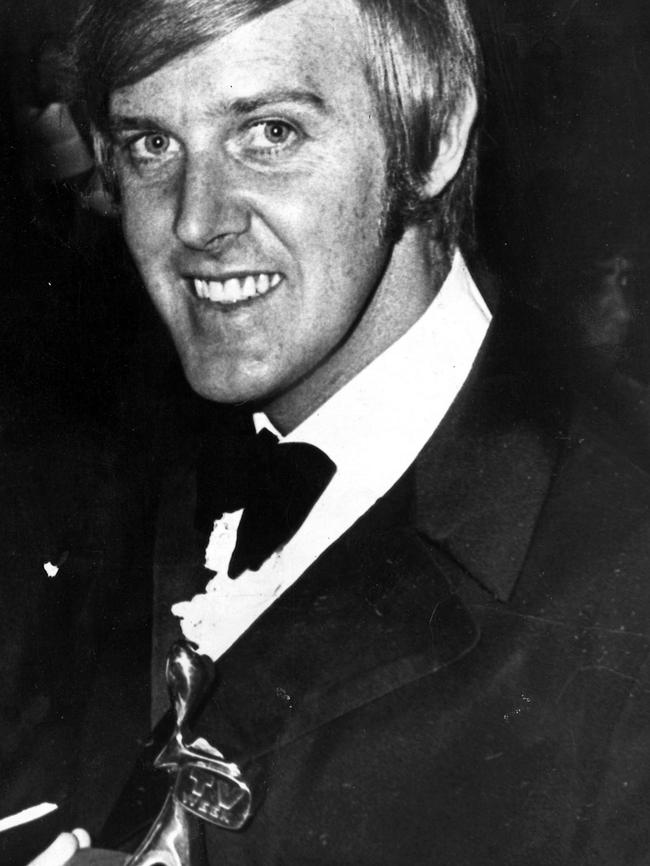 Barry Crocker with his Logie in 1970.