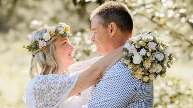 Lee Withers and Chris Boehm of Albany Creek on their wedding day - April 12, 2020. Picture: Cindy Brewty Photography.