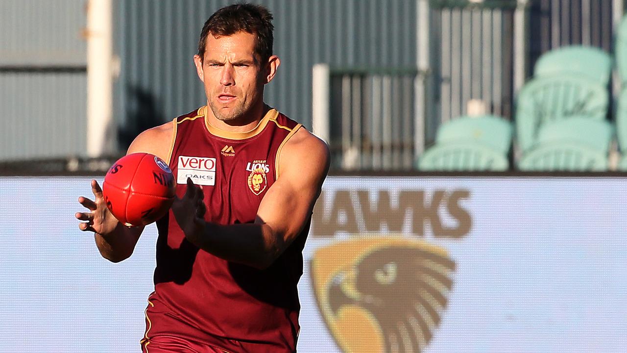 Luke Hodge at Brisbane training. Picture: Chris Kidd