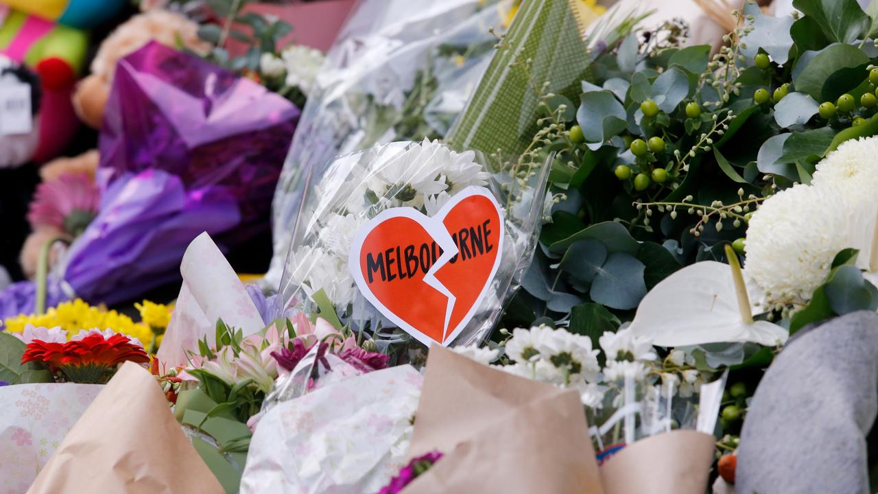 Flowers in Bourke St two days after the tragedy. Picture: Wayne Taylor/Getty Images