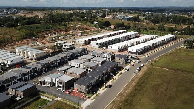 Box Hill in Sydney’s North West (pictured) has thousands of houses but not much else, though it will soon be home to two new schools, one primary and one high school. Picture: Jonathan Ng