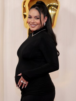 High School Musical star Vanessa Hudgens debuts baby bump on Oscars red ...