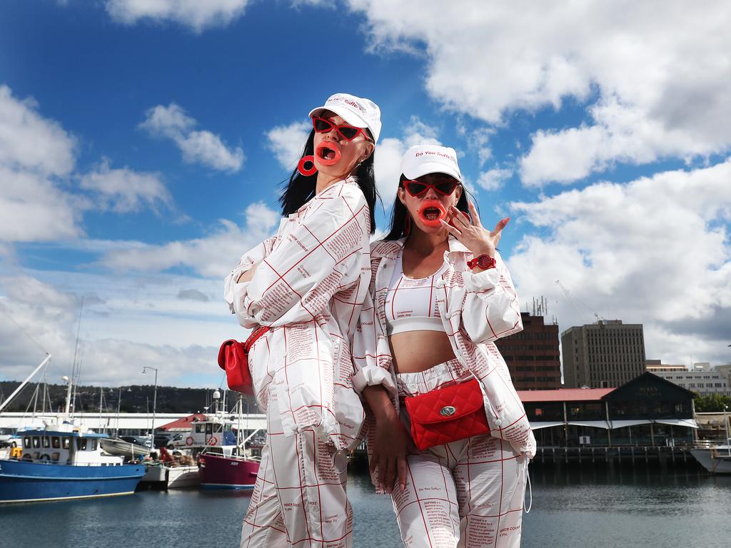 Rya Kleinpeter and Tora Lopez who perform as “Innercourse” are in Tasmania for Mona Foma 2019. Picture: NIKKI DAVIS-JONES