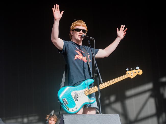 Sandwith set the ground rules in Byron Bay, telling the Splendour in the Grass audience to ‘look out for each other’. Picture: Ian Laidlaw