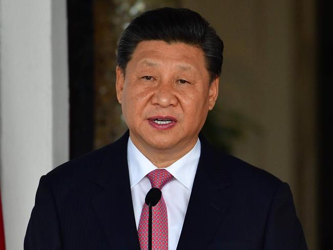 China's President Xi Jinping speaks as he gives a joint statement to the press along with Panama's President Juan Carlos Varela (out of frame) after holding a meeting, at the presidential palace in Panama City, on December 3, 2018. - Chinese President Xi Jinping is on an official visit to Panama after attending the G20 Summit in Argentina. (Photo by Luis ACOSTA / AFP)