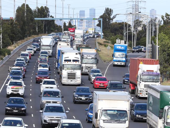 Melbourne Traffic. Picture : Ian Currie