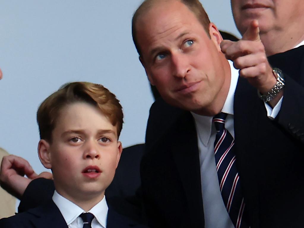 Prince William, Prince of Wales and President of The FA, and his son Prince George of Wales at the UEFA EURO 2024 final match between Spain and England. Picture: Richard Pelham/Getty Images