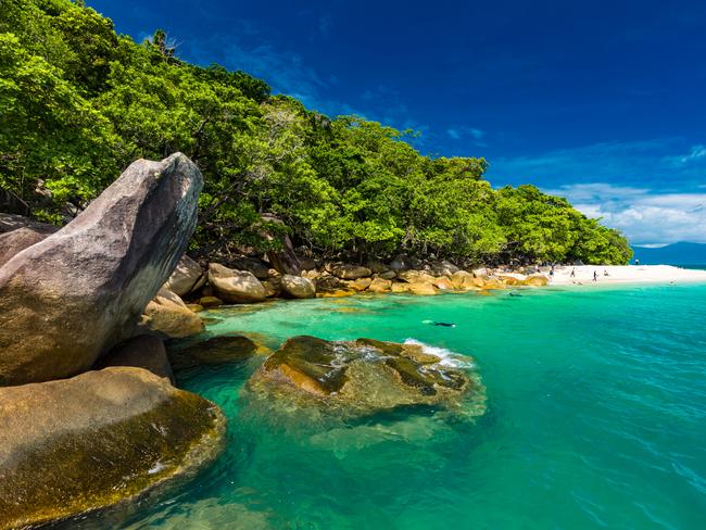 Nudey Beach on Fitzroy Island, Cairns area, Queensland, Australia, part of Great Barrier Reef.