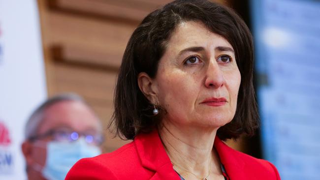 Premier Gladys Berejiklian appeared to concede on Wednesday millions of people in Sydney may be waiting until November for an easing of restrictions. Picture: NCA Newswire / Gaye Gerard