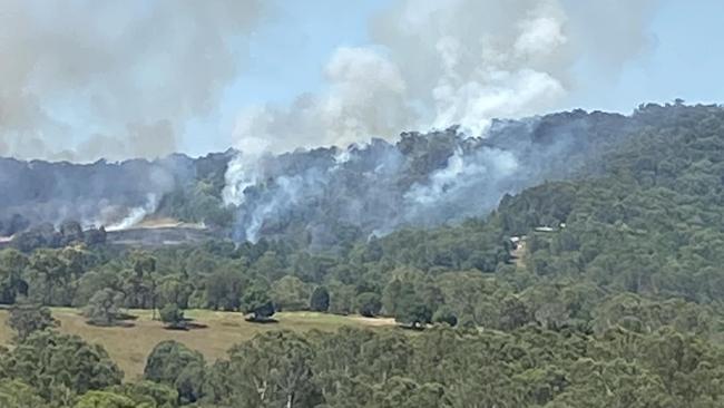 Dianna Dulcie took this photo of the Wolvi fire moving along Wolvi Mountain towards the look-out on the western side of the mountain.