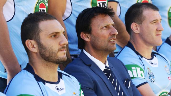 Robbie Farah (L) has the support of NSW head coach Laurey Daley (C).