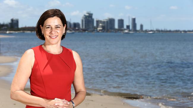 State Opposition leader Deb Frecklington, at Southport, says the Government needs to answer questions about child safety. Picture Glenn Hampson.