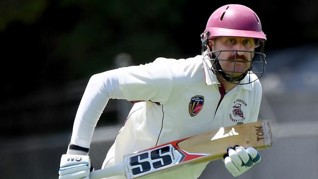 Rivergum’s Jarrod Bannister maintains his focus on Saturday. Picture: Andy Brownbill